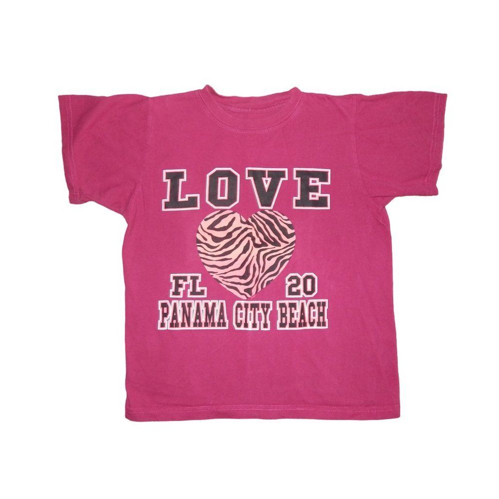 ALRIN'S ISLAND girls large 100% cotton Love Panama City Beach FL 2020 t-shirt